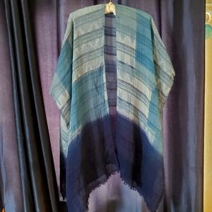 Blue hand dyed kimono